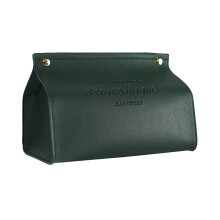 Porta-guardanapos decorativo em couro sintético para sala de estar, design exclusivo, caixa de lenços de couro PU com suporte à prova d'água e