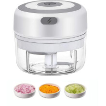 Kompakter elektrischer Mini-Zerkleinerer, hochwertiges, sicheres Material für gesundes Kochen, USB-aufladbar für unterwegs (wasserdichtes Design)