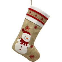Meias de Natal personalizadas para decoração ecológica, com quatro lindos desenhos animados diferentes, Papai Noel grande segurando pequenos