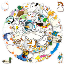 50 Stück Ente Aufkleber Set, Wasserdichte Vinyl Niedlich Deko Duck Sticker Decal para laptop Fahrrad Gepäck Kühlschrank Motorrad Gitarre Skate