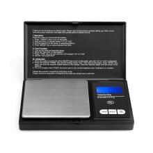 Bærbar vægt til guld, digital vægt med LCD-baggrundsbelyst display, tarafunktion, højpræcisionsvægt til smykker, urter, fødevarer, mønter,
