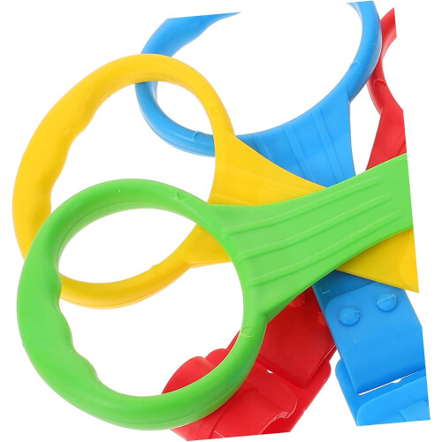 Pull Rings 4pcs For Cot Supplies, Nursery Hand Rings, Walking Assist Tools, Lightweight PP Material 1