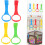 Pull Rings 4pcs For Cot Supplies, Nursery Hand Rings, Walking Assist Tools, Lightweight PP Material 4