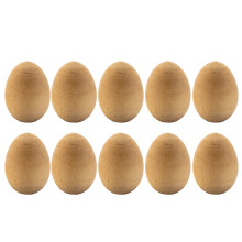 Ovos de Páscoa de madeira natural para pintar, duráveis e com superfície lisa e sem farpas, perfeitos para projetos de artesanato e decoração de