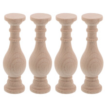 4Stk Holzspindel Für Möbel Und Geländer – Baluster 3,89x1,10x1,10“