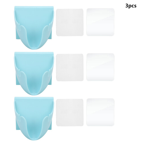 Self Adhesive Razor Holder With Wall Mount Functionality, Silicone Suction Pad Durable Plastic Shaver Storage For Bathroom Use