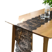 Rustikaler Tischläufer mit Rosenstickerei aus Spitze, romantisch, Boho-Chic, ideal für Hochzeiten, Cafés und als Tischdekoration, leicht zu