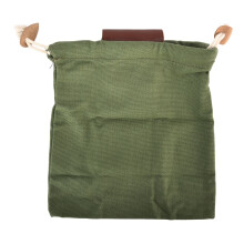 Składana torba na paszę, skóra i woskowany płótno, torba do przechowywania na zewnątrz, składana torba bushcraftowa do polowania na grzyby i