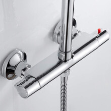 Garniture murale pour robinet de douche thermostatique, construction robuste en laiton avec raccords aux normes américaines pour des rénovations de