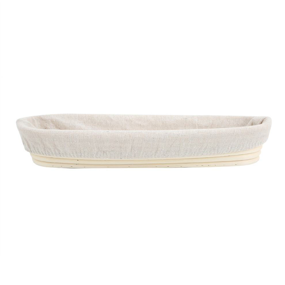Dough Proofing Basket Oval In Shape, Handmade Natural Rattan Banneton With Liner, Ideal For Sourdough Fermentation And Artisan Bread Creation