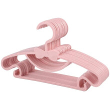 Adjustable Infant Clothes Hanger, Non-Slip Baby Hangers for Nursery Closet, Ultra-Thin Design Saves Space, Children Pink Plastic Rack for Newborn Todd