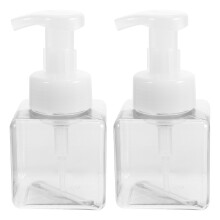 2pcs plastic square bottles for makeup storage