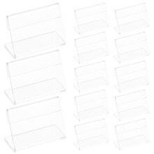 25Pcs Acrylic Horizontal Price Display Holders For Table