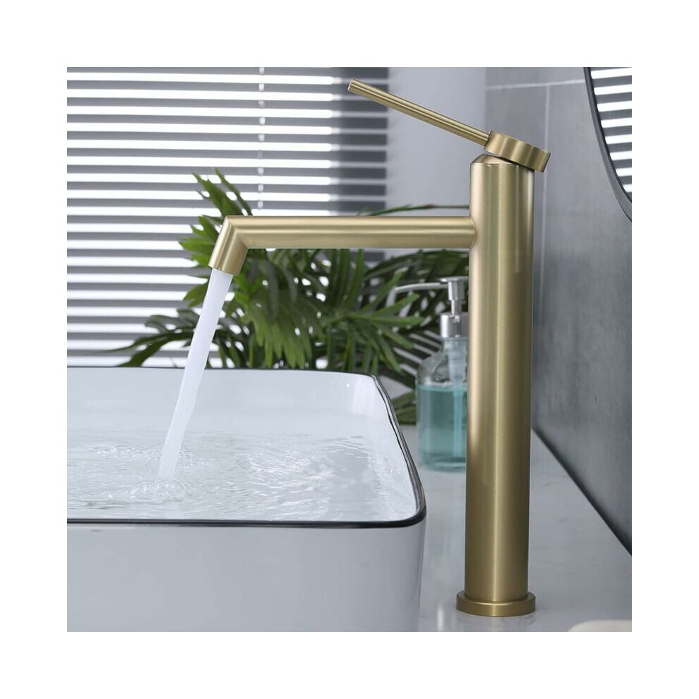 Modern Design Bathroom Faucet, Luxury Gold Tap With Easy Installation And Swivel Spout, Solid Brass Construction For Longevity And Rust-Proofing 9060116702459