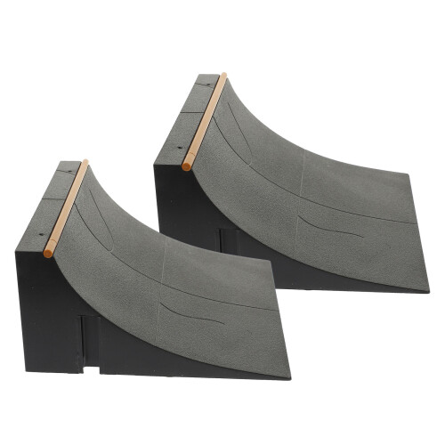 2Pcs Finger Skateboard Ramp: Mini Skate Park Props And Training