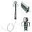 2Pcs Miniature Railway Clock Street Lights Train Platform Accessories 11