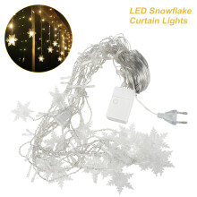 Dekorative Lichterkette für Weihnachtsdekorationen, LED-Lichterkette in Schneeflockenform mit 8 Beleuchtungsmodi, schafft festliche und warme