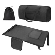Toddler Plane Bed Airplane Seat Extender for Kids Portable Baby Mat Duffel Bag Black for Trains Cars RoadTrip Camping