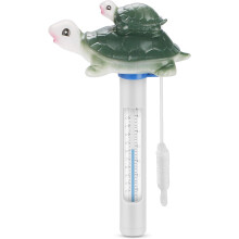 Decoratieve drijvende boei met thermometer voor in het zwembad, nauwkeurige en duurzame thermometer voor in bad.