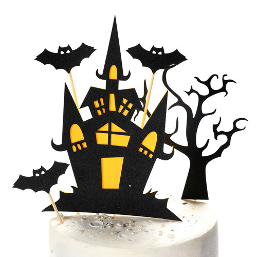Σετ διακοσμητικών τούρτας με τρομακτικό Halloween, διακόσμηση τούρτας με 2