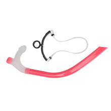 Snorkel met hydrodynamisch ontwerp en eenrichtingsspoelventiel, afneembare buis voor volwassenen (baan- en openwaterzwemmen), verstelbare gesp en