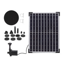 Pompe solaire submersible indispensable pour les projets hydroponiques et de jardinage, idéale pour les fontaines extérieures. Panneau solaire 12 W