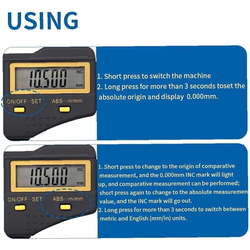 Electronic Micrometer Display 0.001mm Resolution Inch And Metric Digital Caliper Thickness Measuring Tool 1