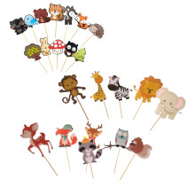 Waldtiere Kuchen Dekoration Tortendeko Tiere, 23Stück Cupcake Wrappers Tiere mit Cake Topper Waldtiere, Dschungel Geburtstag Dekoration, Wild One