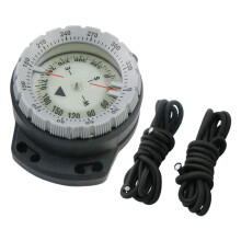 Scuba Compass Water Resistant Underwater Dive With Rope Glowing Side Window Grey