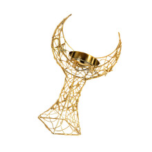 Middle Eastern Moon Tower Candle Stand Stable Structure-gold