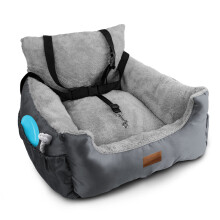 Furdreams Dog Car Seat Plush & Cosy, Navy
