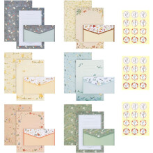 Wildflower Romance Kollektion, Selbstklebende Briefumschläge zum Muttertag, 36 Blatt Briefpapier mit Linien, einzigartiges Design, ideal zum