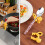 Repose-ustensiles en Silicone sur le thème des chats de-Jaune 5
