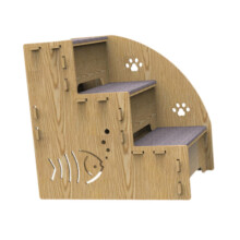 Wooden Dog Stairs 3 Steps Non Slip For Older Cats  Bed And Car Use