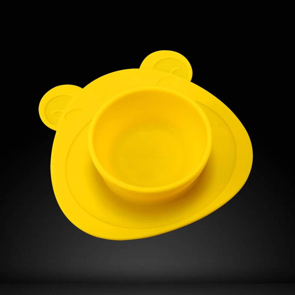 Portable Baby Plates, Bpa-Free Silicone Feeding Set For Toddlers And Kids, Non Slip Suction Plates With Strong Suction, Perfect For Meals On The Go