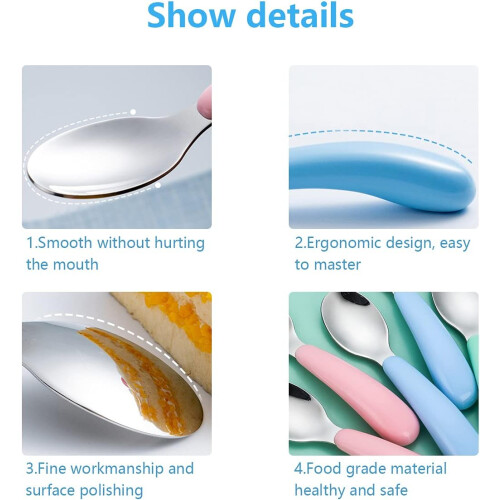 Σκεύη για νήπια που μεταβαίνουν στο τραπέζι ενηλίκων, απαλά για τα ούλα από 2
