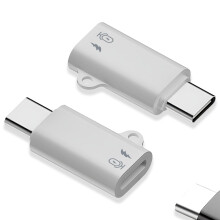 Lightning to USBC Audio Adapter, 2Piece, USBC Male to Lightning Female for AirPods, iPhone iPad iPod, OTG, White