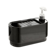 Kitchen Liquid Dispenser with Sponge-Transparent gray bla