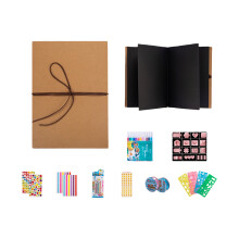 Commemorative Booklet with Handworked Accessories Set,-black L