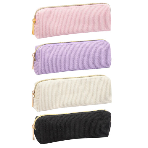 Sac de rangement multifonctionnel pour stylos, trousse à-Blanc 1