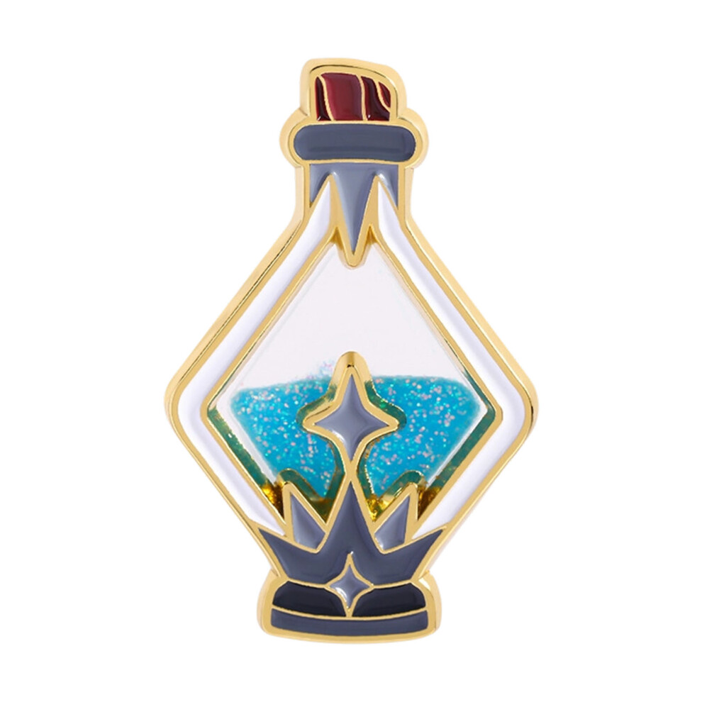 Mystical Potion Bottle Enamel Pin With Glitter Accent-QHXZ5085