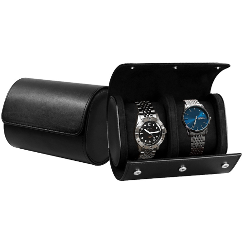 Timepiece Guardian, εξαιρετικό δώρο πολυτελές ρολό ρολογιών με συρόμενα μαξιλάρια για 2