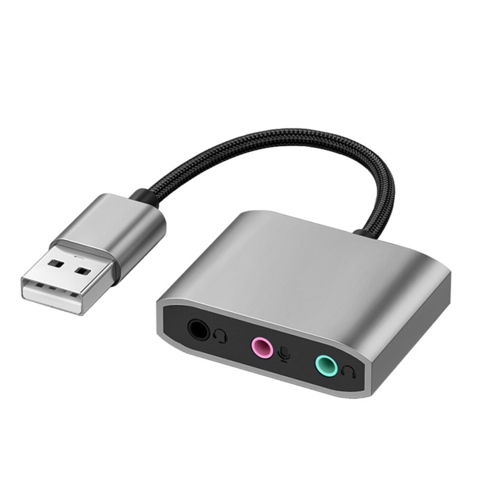 Pc Headphone Microphone Adapter For Gaming Headset 3.5Mm Audio Converter External Sound Card Windows Mac 9067246168551