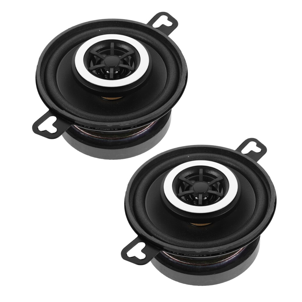 2pcs Hifi Coaxial Car Audio Speakers with Compact Dome Tweeters for Clear Frequency Upgrade