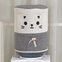 Water Dispenser Dust Cover Cat Pattern Cotton Linen Black Fits Hot and Cold Water Bottles Home Office Kitchen