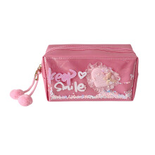Étui à crayons, accessoire de bureau, pochettes de-rose rouge