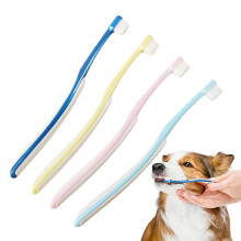 Cat Tooth Brush 4X Soft Head, Wide Head Bristles Teeth Brushing Kit For Indoor Outdoor Puppy, Pet Care Supply