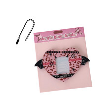 Campus Card Protective Sleeve Keychain Card Holders-dark pink
