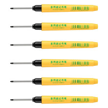 Marqueurs pour le travail du bois, 6 pièces, stylo marqueur-Noir