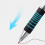 Stylos à Gel rétractables, pointe de 0.5mm, séchage rapide,-Bleu 5